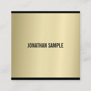 Carte De Visite Carré Glamor Gold Look Moderne Luxe sophistiqué