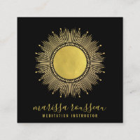 Gold Sun Mandala Black Méditation Instructeur