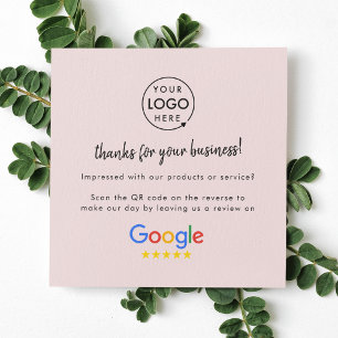 Carte De Visite Carré Google Avis Revue de l'entreprise Nous roux rose