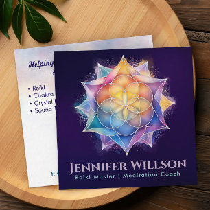 Carte De Visite Carré Graine de vie dans Lotus