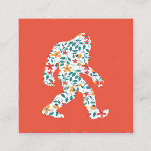 CARTE DE VISITE CARRÉ GRAND BIGFOOT FLORAL