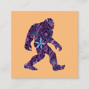 CARTE DE VISITE CARRÉ GRAND BIGFOOT FLORAL   