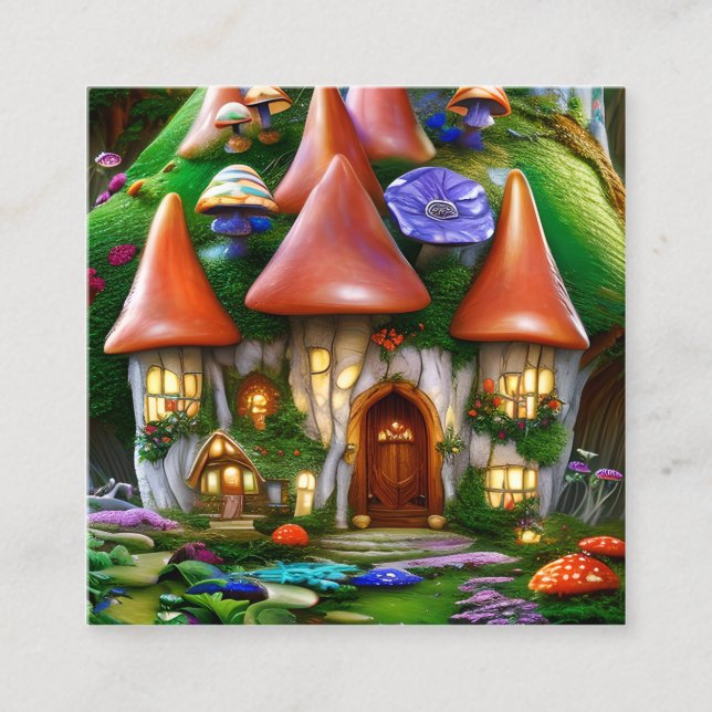 Carte De Visite Carré Graphique magique (Devant)