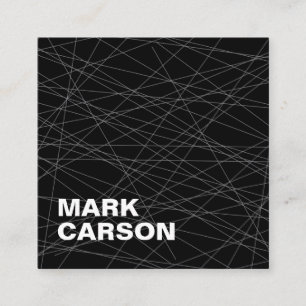 Carte De Visite Carré Gras Moderne Lignes de Déplacement Professionnel N