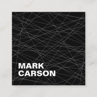 Carte De Visite Carré Gras Moderne Lignes de Déplacement Professionnel N