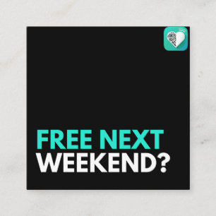 Carte De Visite Carré Gratuit le week-end prochain ?