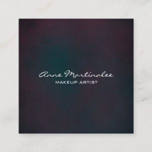 Carte De Visite Carré Grunge Abstrait pourpre et bleu