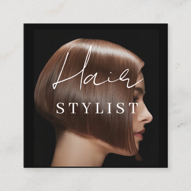 Carte De Visite Carré Hair stylist modern photo  (Devant)
