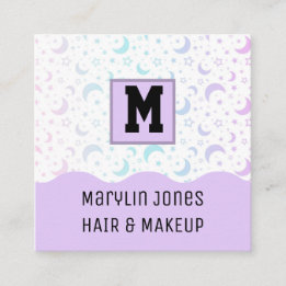 CARTE DE VISITE CARRÉ HALLOWEEN CELESTIEL