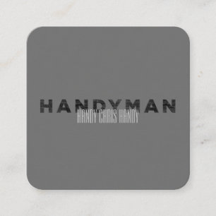 Carte De Visite Carré Handyman [Style Letterpress]