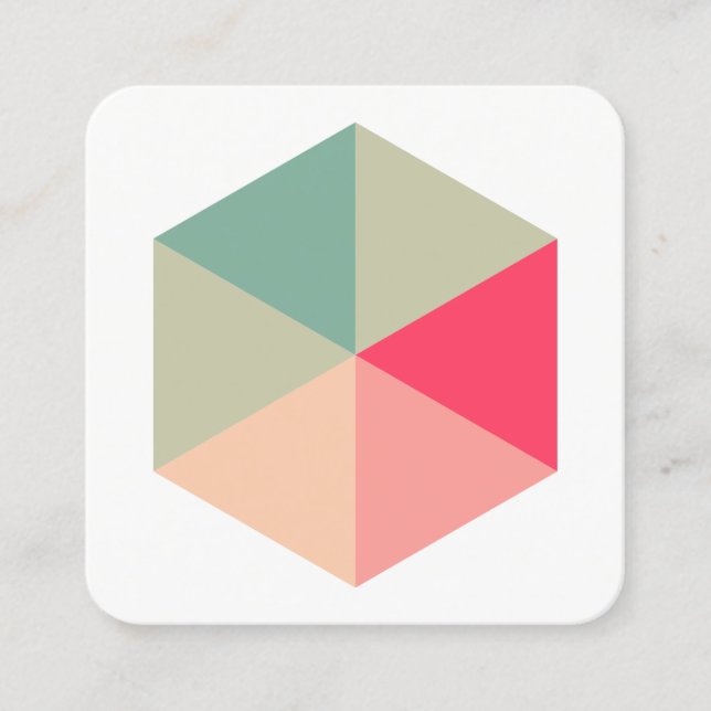 Carte De Visite Carré Hexagon couleur 04 (Devant)