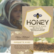 Hexagone Jaune Moderne 3D Stylisé Bee Honey Kraft