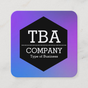 Carte De Visite Carré Hexagone noir - Dégradé doux