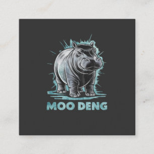 Carte De Visite Carré Hippo Radiant Moo Deng