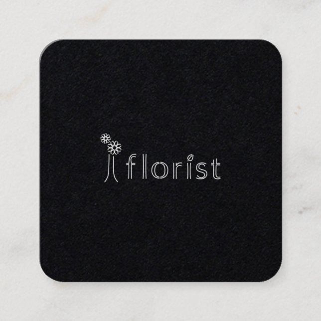 Carte De Visite Carré i floristさまショップカード１（角丸） (Devant)
