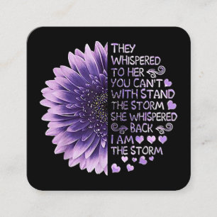 Carte De Visite Carré Ils lui ont hurlé que tu ne peux pas avec Stand Le