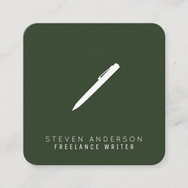 Carte De Visite Carré Image de l'application avec logo (Devant)