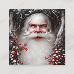 Carte De Visite Carré Imaginaire Père Noël Portrait