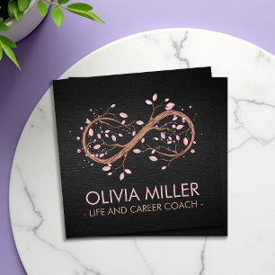 Carte De Visite Carré Infinity Tree Branch - pastels