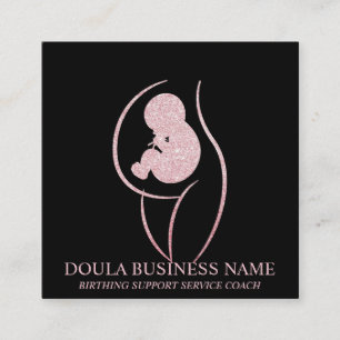 Carte De Visite Carré Infirmière de grossesse Doula Coach de naissance M