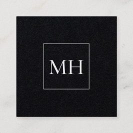 Carte De Visite Carré Initiales minimalistes modernes Monogramme Kraft n