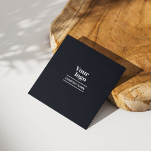 Carte De Visite Carré Instagram Qr Code Moderne Gras Médias sociaux Noir