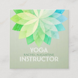 Carte De Visite Carré Instructeur de méditation YOGA Studio Mandala colo