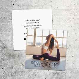 Carte De Visite Carré Instructeur de yoga Santé Fitness Entraîneur perso