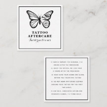 Instructions de soins après tatouage Butterfly & E