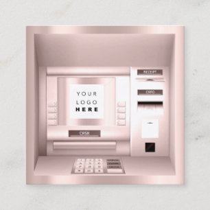 Carte De Visite Carré Investissements dans le logo de ATM Bank Consultin