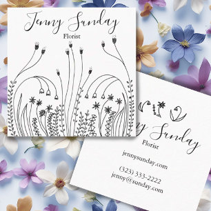 Carte De Visite Carré Jardin Art Floriste Landscaper