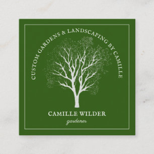 Carte De Visite Carré Jardinage Arbre paysager