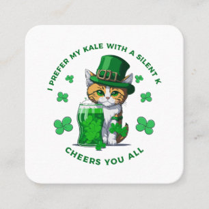 Carte De Visite Carré Je Préfère Mon Kale Avec Un Amateur De Bière Fanta