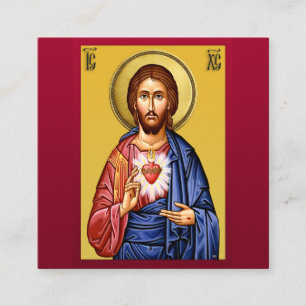 Carte De Visite Carré Jésus Christ fils de Dieu nouveau