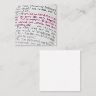Carte De Visite Carré John 3:16