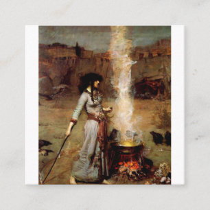 Carte De Visite Carré John William Waterhouse Le Cercle magique
