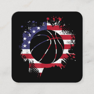 Carte De Visite Carré Joueur américain de basket-ball