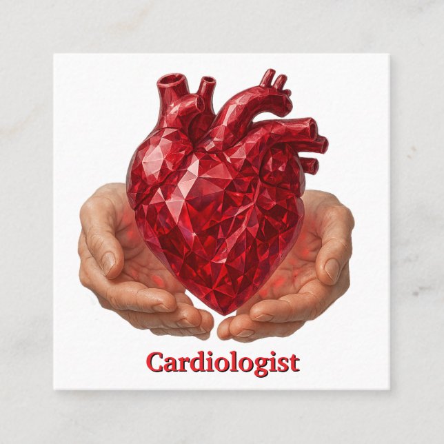 Carte De Visite Carré Journée mondiale du coeur (Devant)