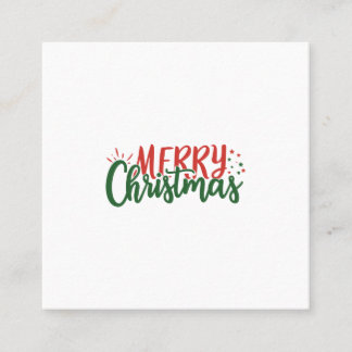 Carte De Visite Carré Joyeux Noël