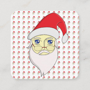 Carte De Visite Carré Joyeux Noël Père Noël