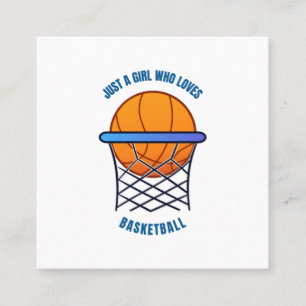 Carte De Visite Carré juste une fille qui aime le basket-ball