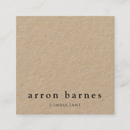 Carte De Visite Carré Kraft moderne simple