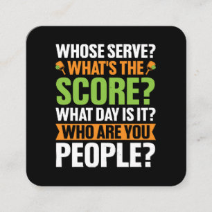 Carte De Visite Carré L'amoureux du Pickleball