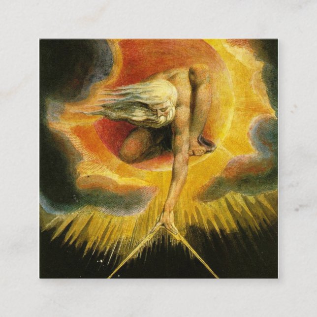 Carte De Visite Carré L'Ancien Des Jours Peinture William Blake (Devant)
