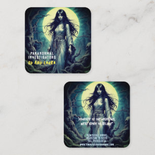 Carte De Visite Carré Le Paranormal Enquêteur Haunted Ghost