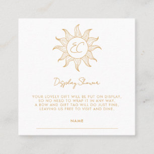 Carte De Visite Carré Le Soleil Arrive Ici Le Fils Afficher Douche