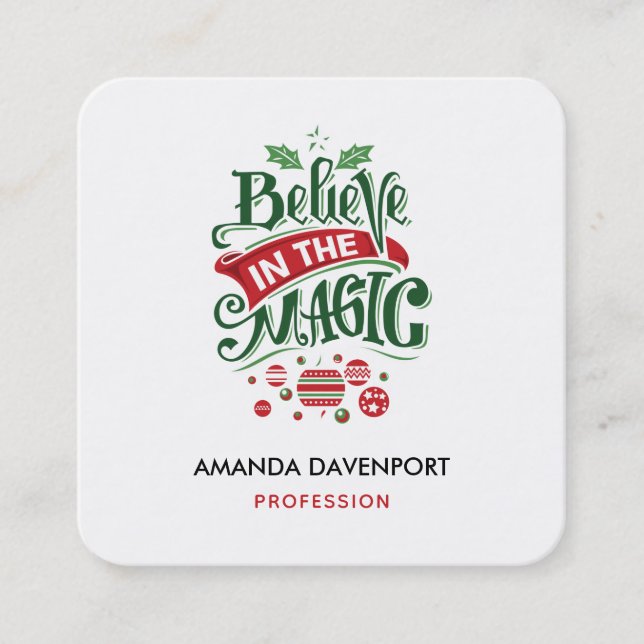 Carte De Visite Carré Le Typographe du Magic Christmas (Devant)