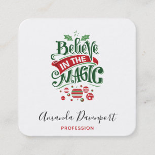 Carte De Visite Carré Le Typographe du Magic Christmas