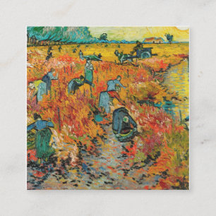 Carte De Visite Carré Le Vignoble Rouge Peinture De Vincent Van Gogh