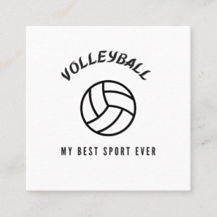 Carte De Visite Carré Le volley-ball, mon meilleur sport